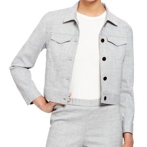 NWT Theory Bluet Melange Eco Sharkskin Jacket S